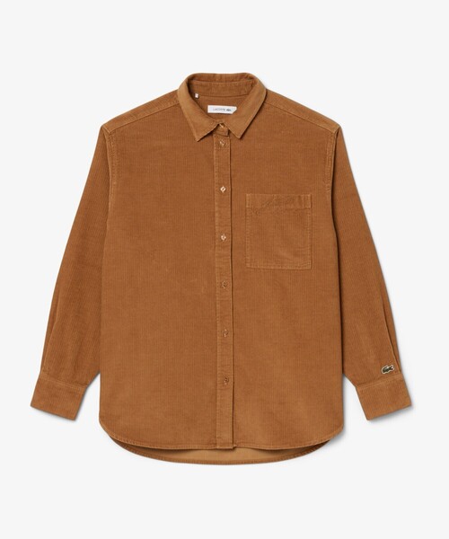ラコステ（LACOSTE）/オーバーサイズコーデュロイシャツ セール】オーバーサイズコーデュロイシャツ（シャツ/ブラウス