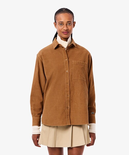LACOSTE(ラコステ)の「オーバーサイズコーデュロイシャツ(シャツ/ブラウス・レディース・キャメル・38/40/36/34)」の21枚目の写真