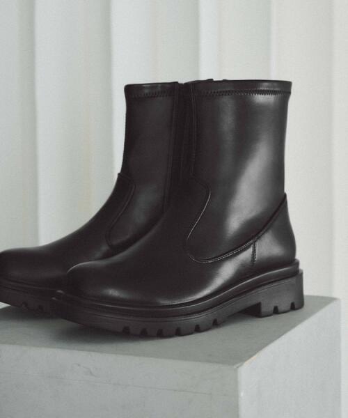 OPAQUE.CLIP(オペークドットクリップ)の「【生活防水】厚底タンクソールストレッチブーツ(ブーツ・レディース・ブラック・03/02)」の10枚目の写真