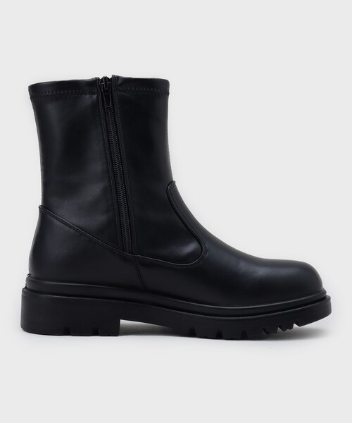 OPAQUE.CLIP(オペークドットクリップ)の「【生活防水】厚底タンクソールストレッチブーツ(ブーツ・レディース・ブラック・03/02)」の4枚目の写真