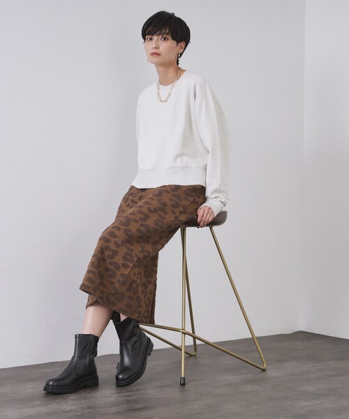 OPAQUE.CLIP(オペークドットクリップ)の「【生活防水】厚底タンクソールストレッチブーツ(ブーツ・レディース・ブラック・03/02)」の2枚目の写真