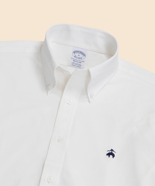 BROOKS BROTHERS(ブルックスブラザーズ)の「スーピマコットン GFロゴ 46ゲージニット カジュアルシャツ Regular Fit(シャツ/ブラウス・メンズ・ブルー/ホワイト/ストライプ・LARGE/MEDIUM/SMALL/X-SMALL)」の4枚目の写真