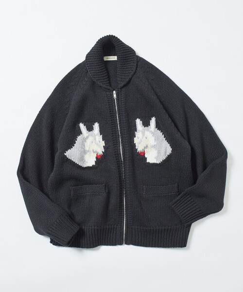 FREAK'S STORE(フリークスストア)の「限定展開 リラックスフィット ジャガード カウチン ジップアップ ニットカーディガン / アニマル柄(カーディガン/ボレロ・メンズ・ネイビー/ブラウン/チャコールグレー/ブラック・LARGE/MEDIUM)」の19枚目の写真