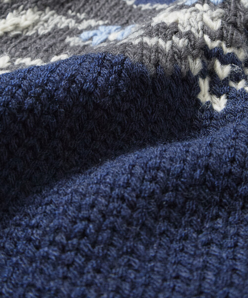 セール】限定展開 リラックスフィット ジャガード カウチン ジップ