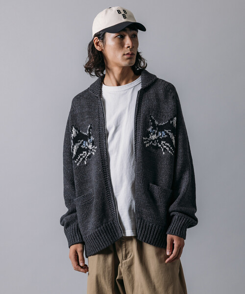 セール】限定展開 リラックスフィット ジャガード カウチン ジップ