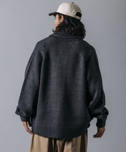 セール】限定展開 リラックスフィット ジャガード カウチン ジップ