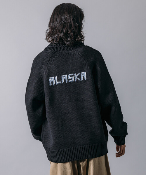 FREAK'S STORE(フリークスストア)の「限定展開 リラックスフィット ジャガード カウチン ジップアップ ニットカーディガン / アニマル柄(カーディガン/ボレロ・メンズ・ネイビー/ブラウン/チャコールグレー/ブラック・LARGE/MEDIUM)」の12枚目の写真