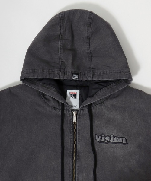 VISION STREET WEAR(ヴィジョンストリートウェア)の「2025AW VISION STREET WEAR/ヴィジョンストリートウエア ウォッシュ加工 フロント・バックロゴ刺繍 ビックシルエット 中綿 デニムフードブルゾン(ブルゾン・メンズ・パープル/ブラウン/スミクロ・M/L)」の20枚目の写真