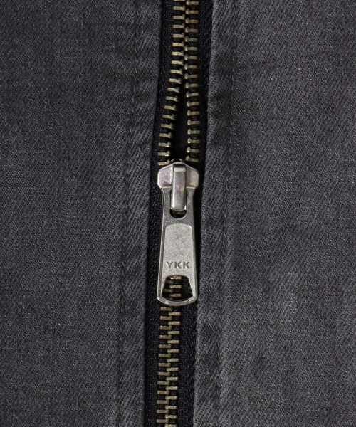 VISION STREET WEAR(ヴィジョンストリートウェア)の「2025AW VISION STREET WEAR/ヴィジョンストリートウエア ウォッシュ加工 フロント・バックロゴ刺繍 ビックシルエット 中綿 デニムフードブルゾン(ブルゾン・メンズ・パープル/ブラウン/スミクロ・M/L)」の4枚目の写真