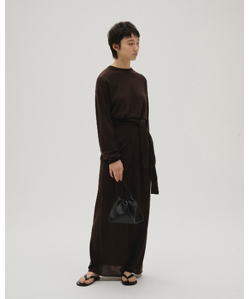 TODAYFUL（トゥデイフル）の「Drawstring Leather Bag（ハンドバッグ・レディース・ブラック/ダークブラウン・FREE）」の11枚目の写真