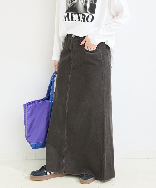 B.C STOCK（ベーセーストック）の「【WEB限定】ウォッシャブル / ヴィンテージコールトラペーズスカート（スカート・レディース・ベージュ/ブラック系その他/ブラウン・SMALL/MEDIUM）」の2枚目の写真