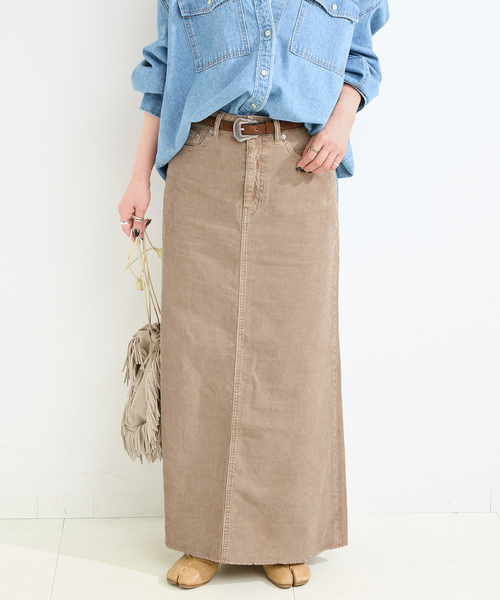 B.C STOCK（ベーセーストック）の「【WEB限定】ウォッシャブル / ヴィンテージコールトラペーズスカート（スカート・レディース・ベージュ/ブラック系その他/ブラウン・SMALL/MEDIUM）」の4枚目の写真