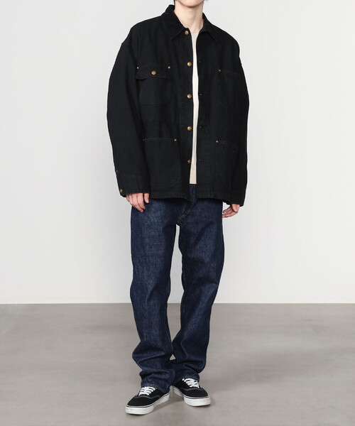 orSlow(オアスロウ)の「orSlow | RELAX FIT OXFORD COVERALL MEN(カバーオール・メンズ・ブラック・3/2)」の17枚目の写真