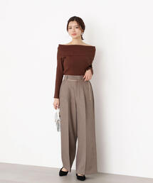 PROPORTION BODY DRESSING | ＜谷川菜奈さんコラボ＞チェーン付きワイドパンツ / 1215230903(その他パンツ)