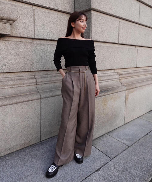 谷川菜奈さんコラボ＞チェーン付きワイドパンツ / 1215230903（その他