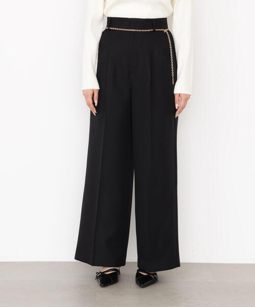 PROPORTION BODY DRESSING(プロポーションボディドレッシング)の「<谷川菜奈さんコラボ>チェーン付きワイドパンツ / 1215230903(その他パンツ・レディース・ブラウン/ブラック・SMALL/P/S/MEDIUM)」の7枚目の写真