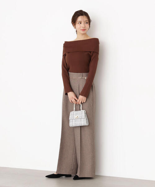 PROPORTION BODY DRESSING(プロポーションボディドレッシング)の「<谷川菜奈さんコラボ>チェーン付きワイドパンツ / 1215230903(その他パンツ・レディース・ブラウン/ブラック・SMALL/P/S/MEDIUM)」の17枚目の写真