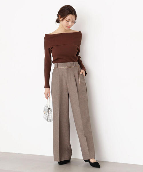 PROPORTION BODY DRESSING(プロポーションボディドレッシング)の「<谷川菜奈さんコラボ>チェーン付きワイドパンツ / 1215230903(その他パンツ・レディース・ブラウン/ブラック・SMALL/P/S/MEDIUM)」の18枚目の写真