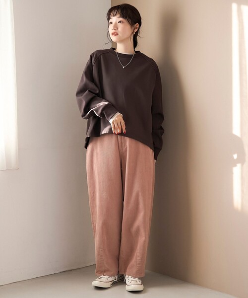 coen（コーエン）の「バイオウォッシュコーデュロイワイドパンツ（その他パンツ・レディース・ナチュラル/ライトピンク/ブラウン・S/M/L）」の17枚目の写真