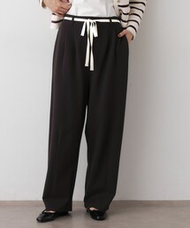 【洗える】カーヴィパンツ