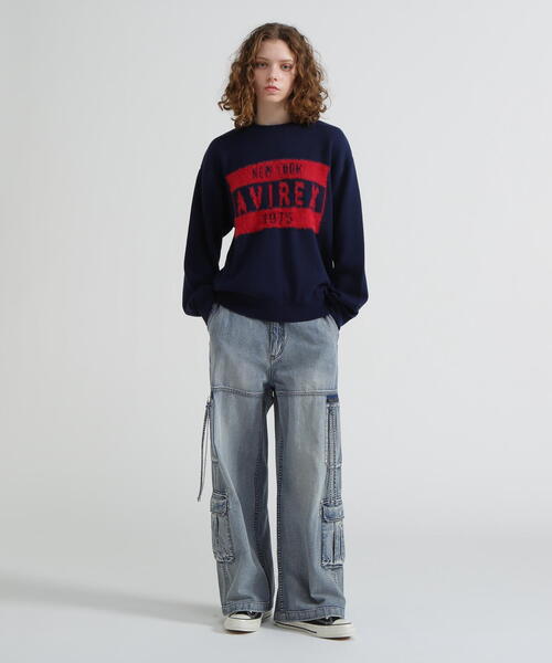 AVIREX（アヴィレックス）の「《直営店限定》LOGO SHAGGY TOPS/ロゴシャギートップス（ニット/セーター・レディース・ネイビー/その他5・F）」の5枚目の写真