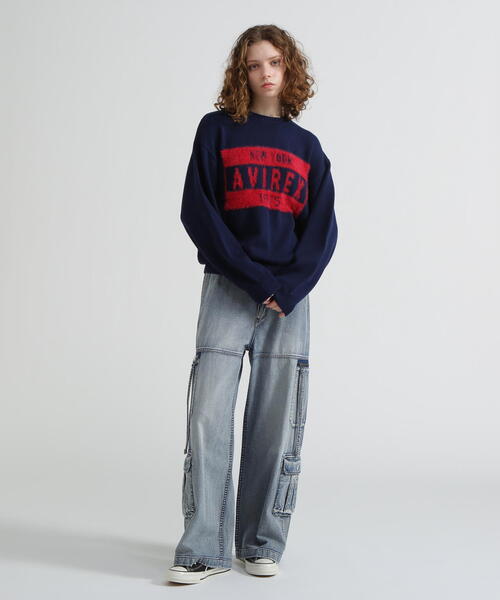 AVIREX（アヴィレックス）の「《直営店限定》LOGO SHAGGY TOPS/ロゴシャギートップス（ニット/セーター・レディース・ネイビー/その他5・F）」の12枚目の写真