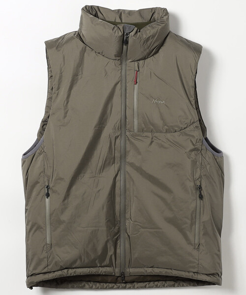 NANGA（ナンガ）の「NANGA/ナンガ AURORA TEX STAND COLLAR DOWNVEST（ダウンベスト・メンズ・ブラック/ベージュ/グレー/レモンイエロー・X-LARGE/LARGE/MEDIUM）」の2枚目の写真