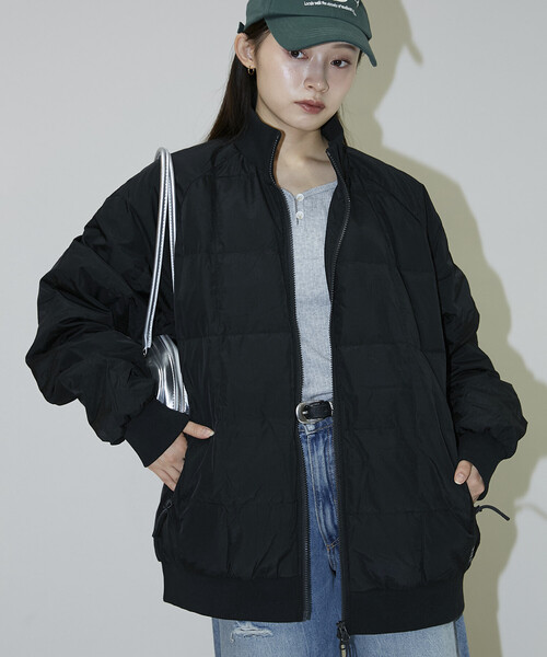 PUBLUX（パブリュクス）の「TAION/タイオン SC TRACK DOWN JKT　限定展開/スポーツ クラシック トラック ダウン ジャケット（ダウンジャケット/コート・レディース・ブラック/グレー・LARGE/MEDIUM/X-LARGE）」の13枚目の写真