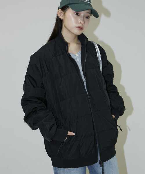 PUBLUX（パブリュクス）の「TAION/タイオン SC TRACK DOWN JKT　限定展開/スポーツ クラシック トラック ダウン ジャケット（ダウンジャケット/コート・レディース・ブラック/グレー・LARGE/MEDIUM/X-LARGE）」の15枚目の写真