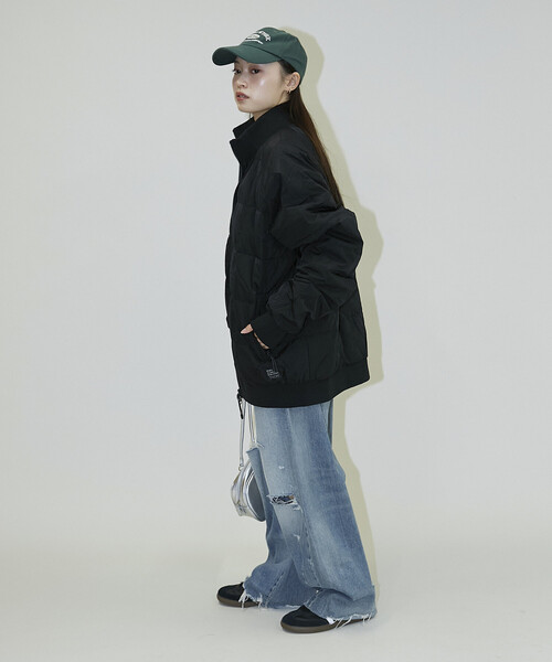 PUBLUX（パブリュクス）の「TAION/タイオン SC TRACK DOWN JKT　限定展開/スポーツ クラシック トラック ダウン ジャケット（ダウンジャケット/コート・レディース・ブラック/グレー・LARGE/MEDIUM/X-LARGE）」の18枚目の写真