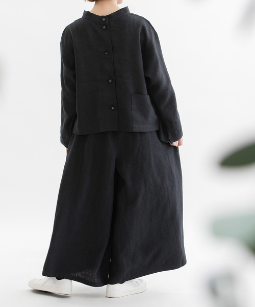 セール】リネンビエラ起毛フレアーマキシパンツ（その他パンツ）｜nop