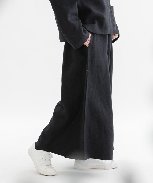 セール】リネンビエラ起毛フレアーマキシパンツ（その他パンツ）｜nop