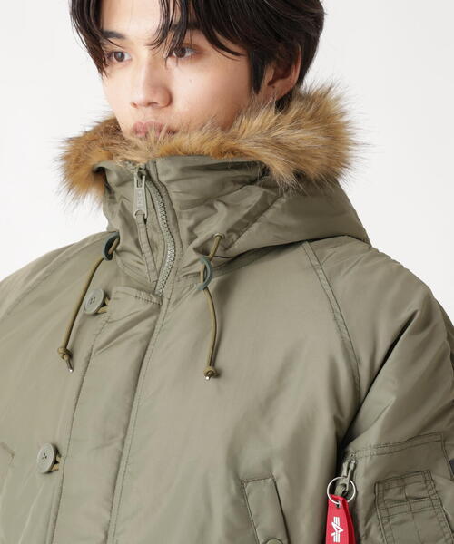 Alpha Industries（アルファインダストリーズ）の「Alpha Industries/アルファ インダストリーズ/N-3B OXFORD PARKA/エヌスリービー オックスフォード パーカー（モッズコート・メンズ・ブラック/オリーブ系・L/M/S/XL）」の18枚目の写真