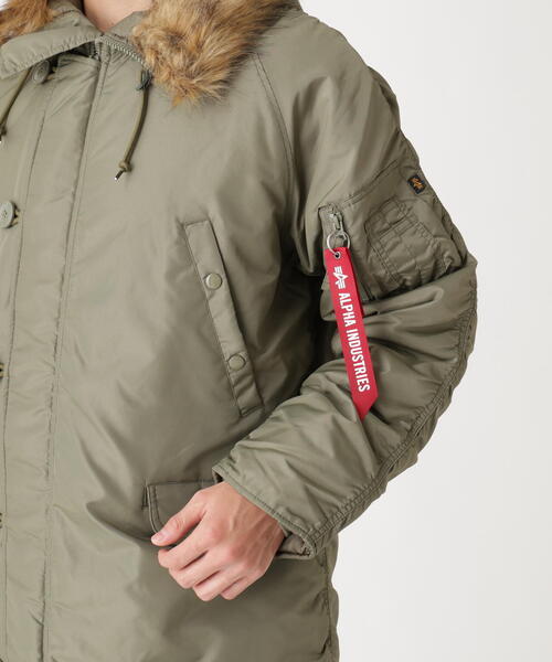 Alpha Industries（アルファインダストリーズ）の「Alpha Industries/アルファ インダストリーズ/N-3B OXFORD PARKA/エヌスリービー オックスフォード パーカー（モッズコート・メンズ・ブラック/オリーブ系・L/M/S/XL）」の19枚目の写真