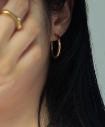 【サージカルステンレス】 バンピーワンタッチフープピアス 25mm