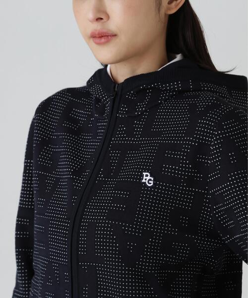 セール】【PEARLY GATES】12Gダブルジャガードロゴ総柄フルジップ