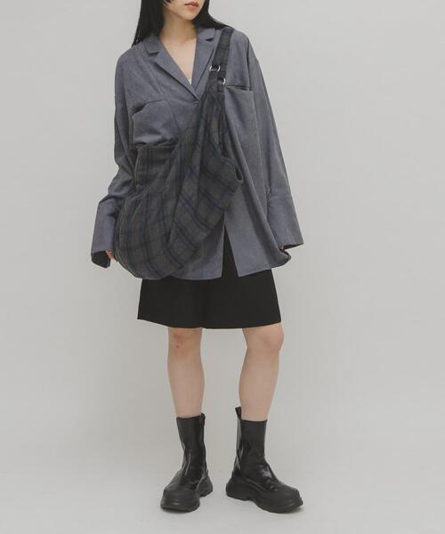 KBF（ケイビーエフ）の「ウールミックス2WAYイージーBAG（トートバッグ・レディース・グレー系その他/ブラウン系その他・ONE）」の3枚目の写真