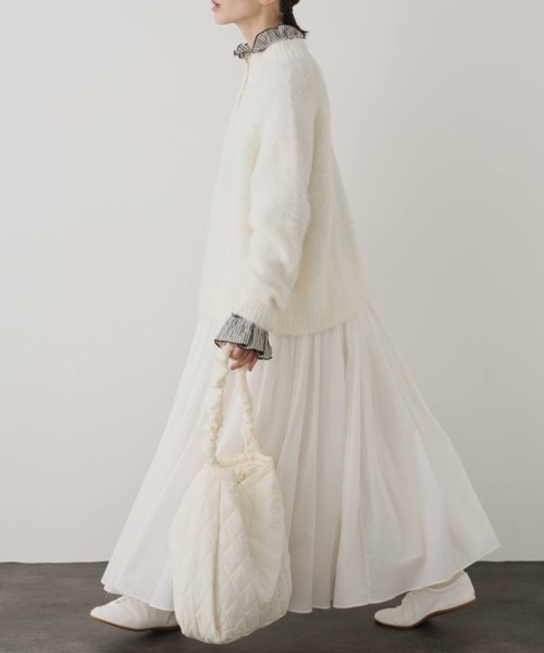 Libra Cue（リブラ キュー）の「モヘアタッチボトルネックプルオーバー（ニット/セーター・レディース・アイボリー/ブラック/グレー・FREE）」の8枚目の写真