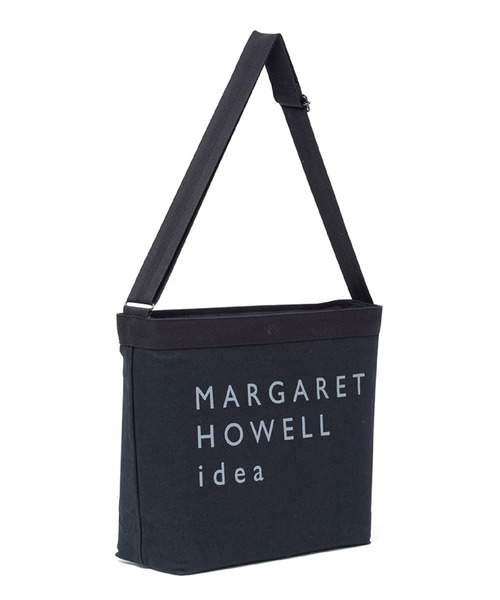 MARGARET HOWELL idea（マーガレット・ハウエルアイデア）の「MARGARET HOWELL idea（マーガレット・ハウエル アイデア）Big logo ショルダーバッグ（M）（ショルダーバッグ・メンズ・ブラック/グレー/ダークブラウン・FREE）」の4枚目の写真
