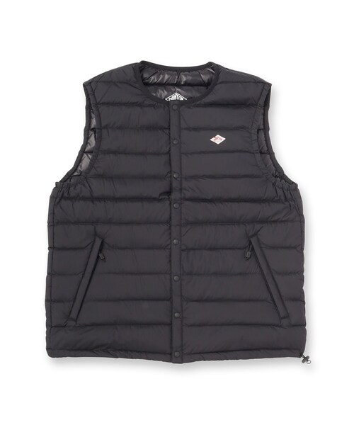 DANTON（ダントン）の「◆DANTON（ダントン）INNER DOWN CREWNECK VEST｜ベスト（ダウンベスト・メンズ・ブラック・91/92/94）」の2枚目の写真