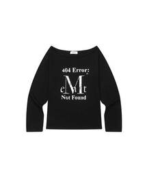 MUCENT（ムセント）の「404 Error Crack Logo One-Shoulder Long-Sleeve T-Shirt (2 Colors)（Tシャツ/カットソー）」