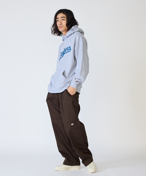 MLB（メジャーリーグベースボール）の「MLB/エムエルビー PRINT LOGO HOODIE ワッペンデザイン ドロップショルダープルオーバーパーカー（パーカー・メンズ・グレー/ブラウン/ネイビー・M/XL/L）」の13枚目の写真