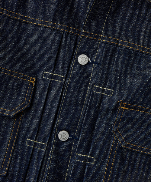 OUTSTANDING(アウトスタンディング)の「SELVEDGE DENIM 2ND JACKET_INDIGO(デニムジャケット・レディース・その他・SMALL/MEDIUM/LARGE/X-LARGE/X-SMALL)」の4枚目の写真