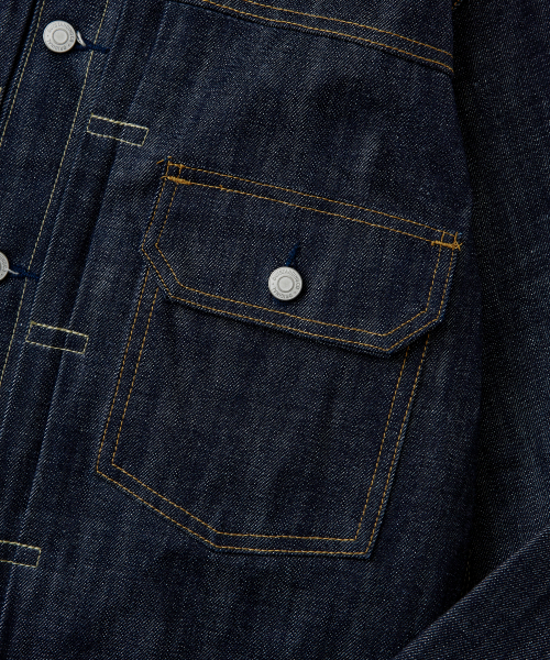 OUTSTANDING(アウトスタンディング)の「SELVEDGE DENIM 2ND JACKET_INDIGO(デニムジャケット・レディース・その他・SMALL/MEDIUM/LARGE/X-LARGE/X-SMALL)」の5枚目の写真