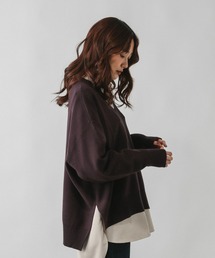 GLOBAL WORK | メルティリブＶネックプルオーバー/579519(ニット/セーター)