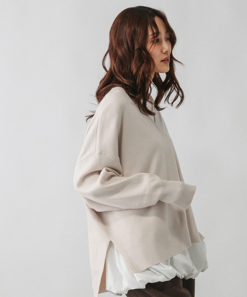 タグ付き✨アパルトモン LABRADOR Vネックプルオーバー セール】メルティリブVネックプルオーバー/579519（ニット/セーター