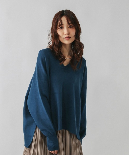 メルティリブVネックプルオーバー/579519（ニット/セーター）｜GLOBAL