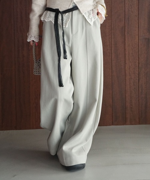 chuclla(チュクラ)の「ブレイドコードワイドパンツ chw25a136(その他パンツ・レディース・ライトグレー/ブラック・L/M)」の10枚目の写真