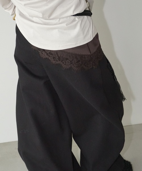 chuclla(チュクラ)の「ブレイドコードワイドパンツ chw25a136(その他パンツ・レディース・ライトグレー/ブラック・L/M)」の13枚目の写真