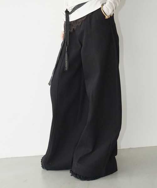 chuclla(チュクラ)の「ブレイドコードワイドパンツ chw25a136(その他パンツ・レディース・ライトグレー/ブラック・L/M)」の14枚目の写真